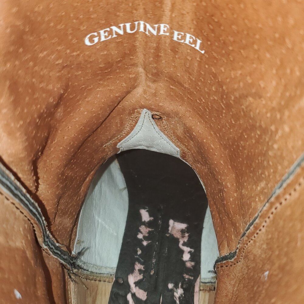 Genuine EEL Dan Post Boots EUC 9 EW - Picture 9 of 14